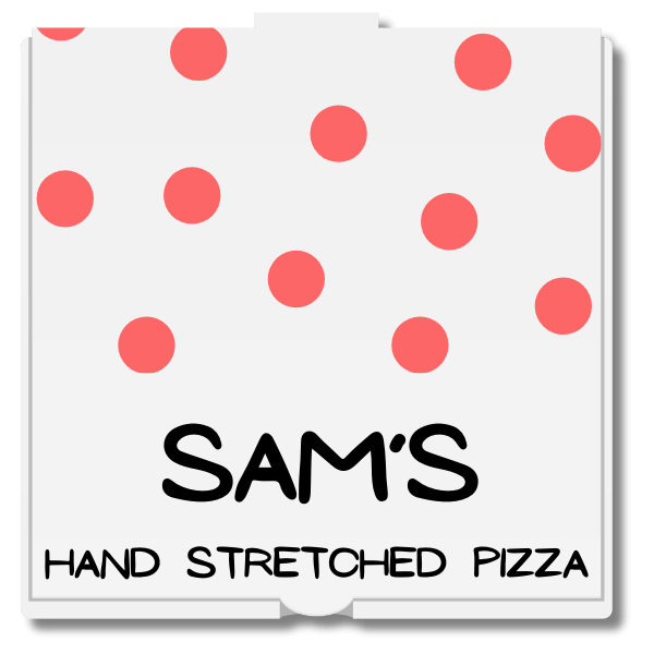 Sams Pizza box