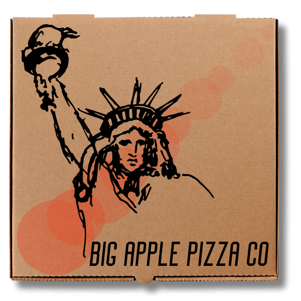 Lady Liberty pizza box design